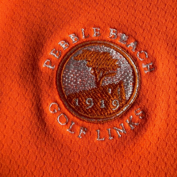 Pebble Beach golf links JOFIT GOLF POLO ORANGE SIZE SMALL - Picture 5 of 7